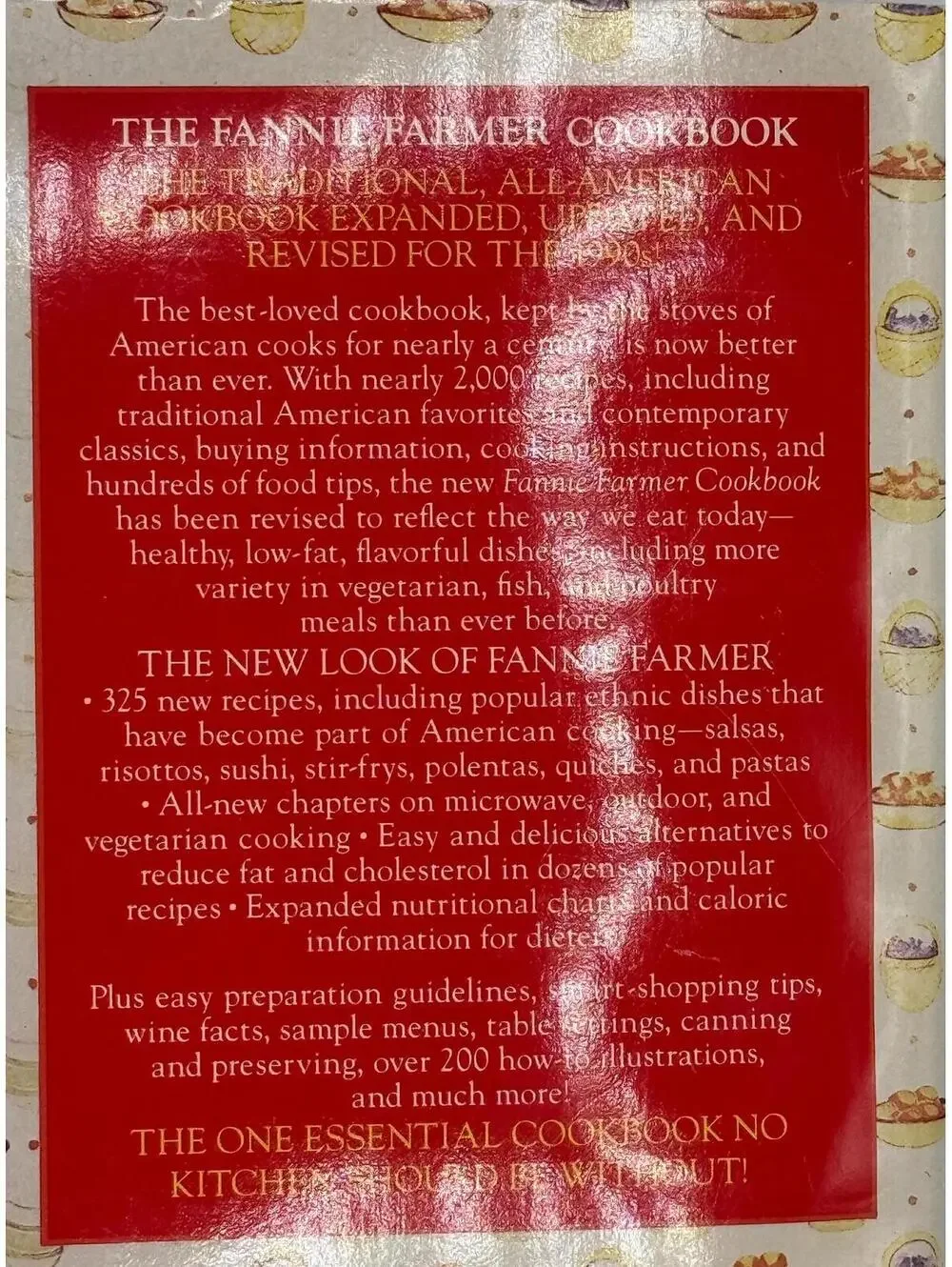 Vintage Fannie Farmer Cookbook, 1994 Paperback Edition